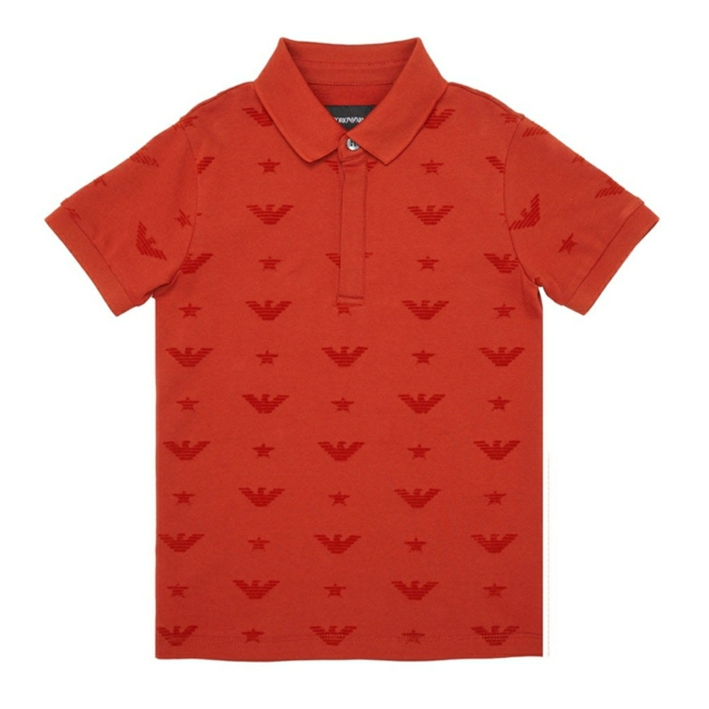 Emporio Armani kids Cotton, Elastane Polo- red